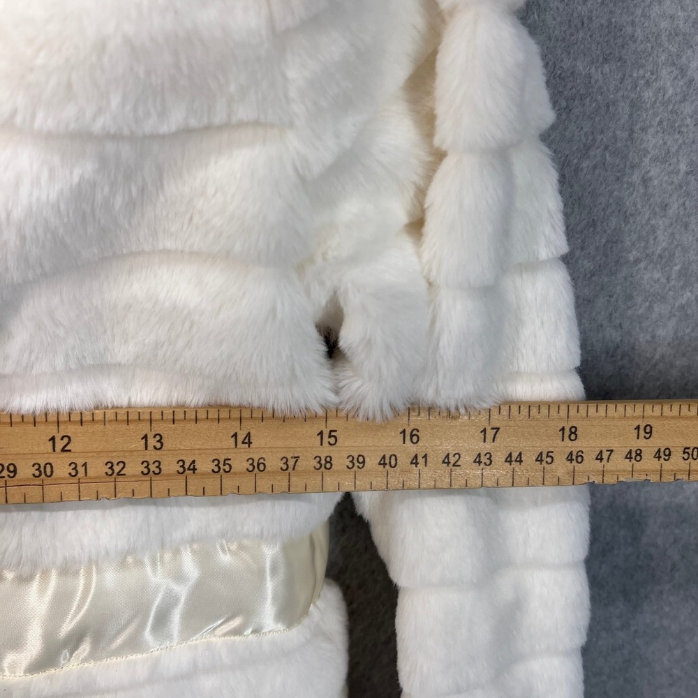 Biscotti Girls 2pc Dress Set White Faux Fur Coat Gold Shimmer Dress‎ Size 8 NEW - Picture 13 of 14